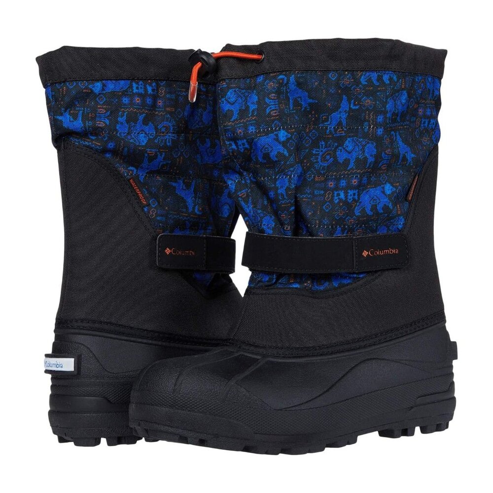 NWOT Columbia YOUTH POWDERBUG PLUS II PRINT Snow Boot Size 12 Little Kids